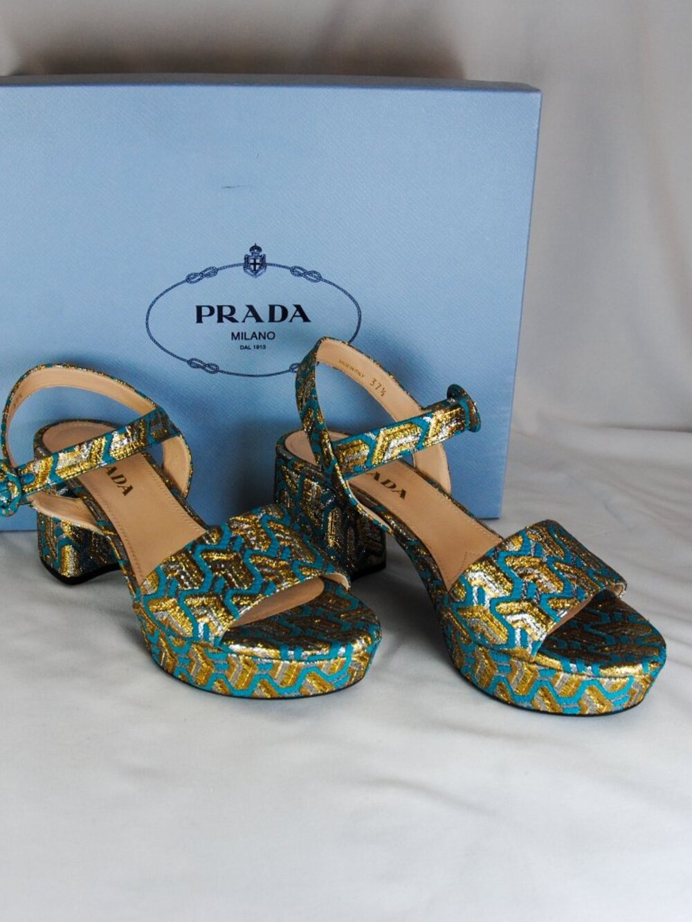Prada Brocade Low Platform Size 37.5